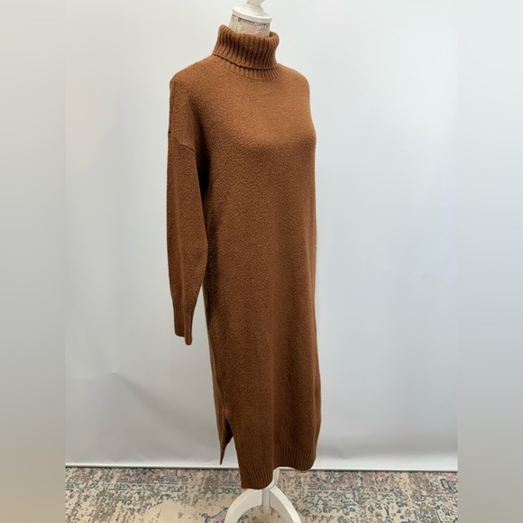 TREASURE & BOND Brown turtleneck sweater midi dress size XS. - Picture 7 of 13